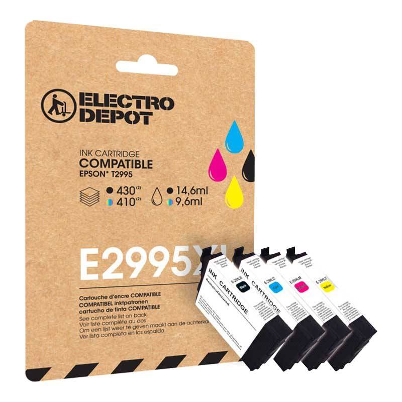 Cartouche D'encre Electro Depot Compatible Epson E 2995 Xl Noir Et Couleurs - Fraise Bon état -  reconditionné disponible sur Electro Depot